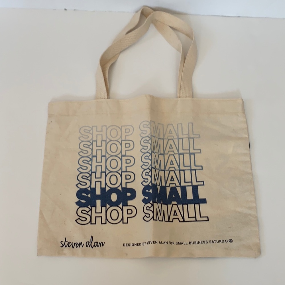Canvas logo souvenir tote bag Steven Alan Shop Small 12x16